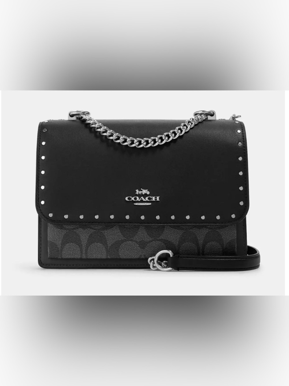Coach Klare Crossbody Bag In Signature Canvas With Rivets 90400